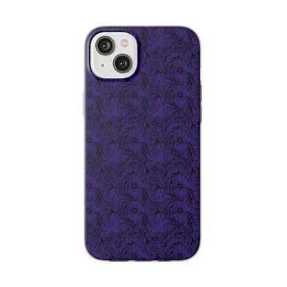 Family Portrait Purple Background Clear Flexi Cases by laurameghan