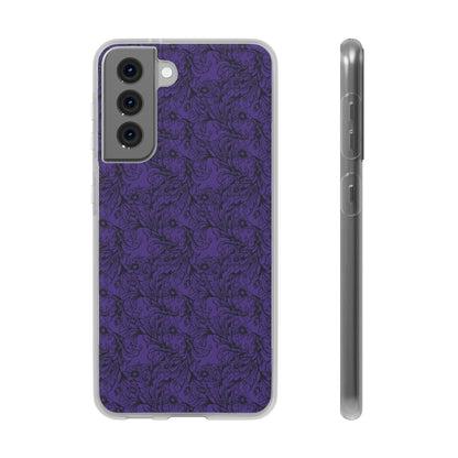 Family Portrait Purple Background Clear Flexi Cases by laurameghan