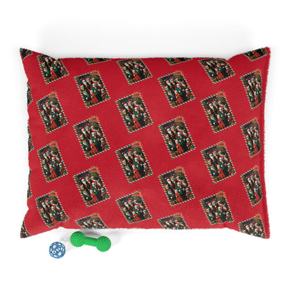 Happy Foxy Holiday Cards Pet Bed by laurameghan