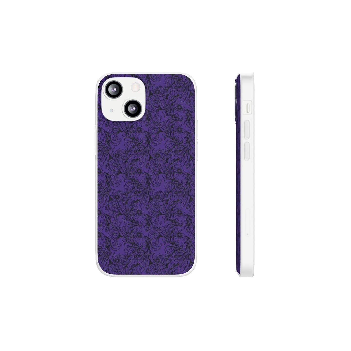 Family Portrait Purple Background Clear Flexi Cases by laurameghan