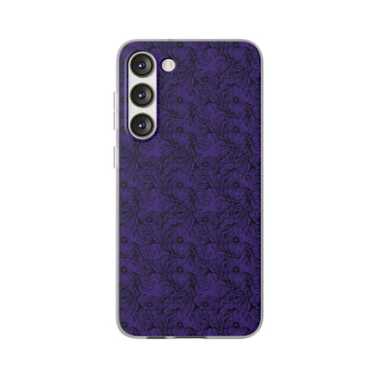 Family Portrait Purple Background Clear Flexi Cases by laurameghan