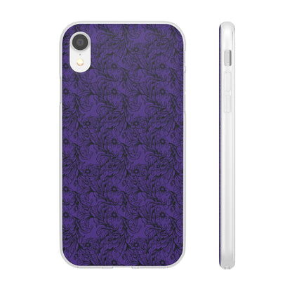 Family Portrait Purple Background Clear Flexi Cases by laurameghan