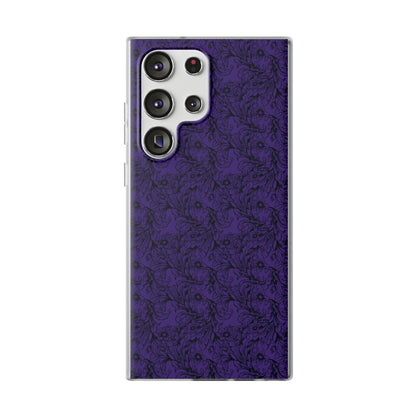 Family Portrait Purple Background Clear Flexi Cases by laurameghan