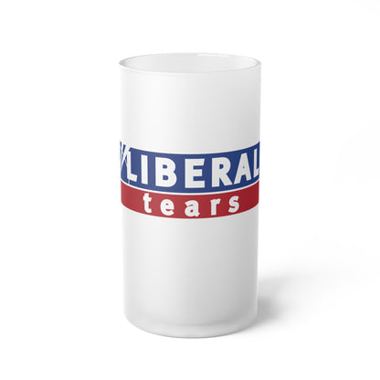 Liberal Tears Frosted Glass Beer Mug by Damion