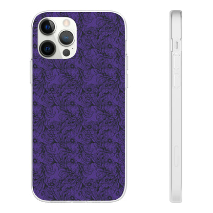 Family Portrait Purple Background Clear Flexi Cases by laurameghan