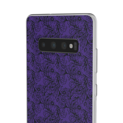 Family Portrait Purple Background Clear Flexi Cases by laurameghan