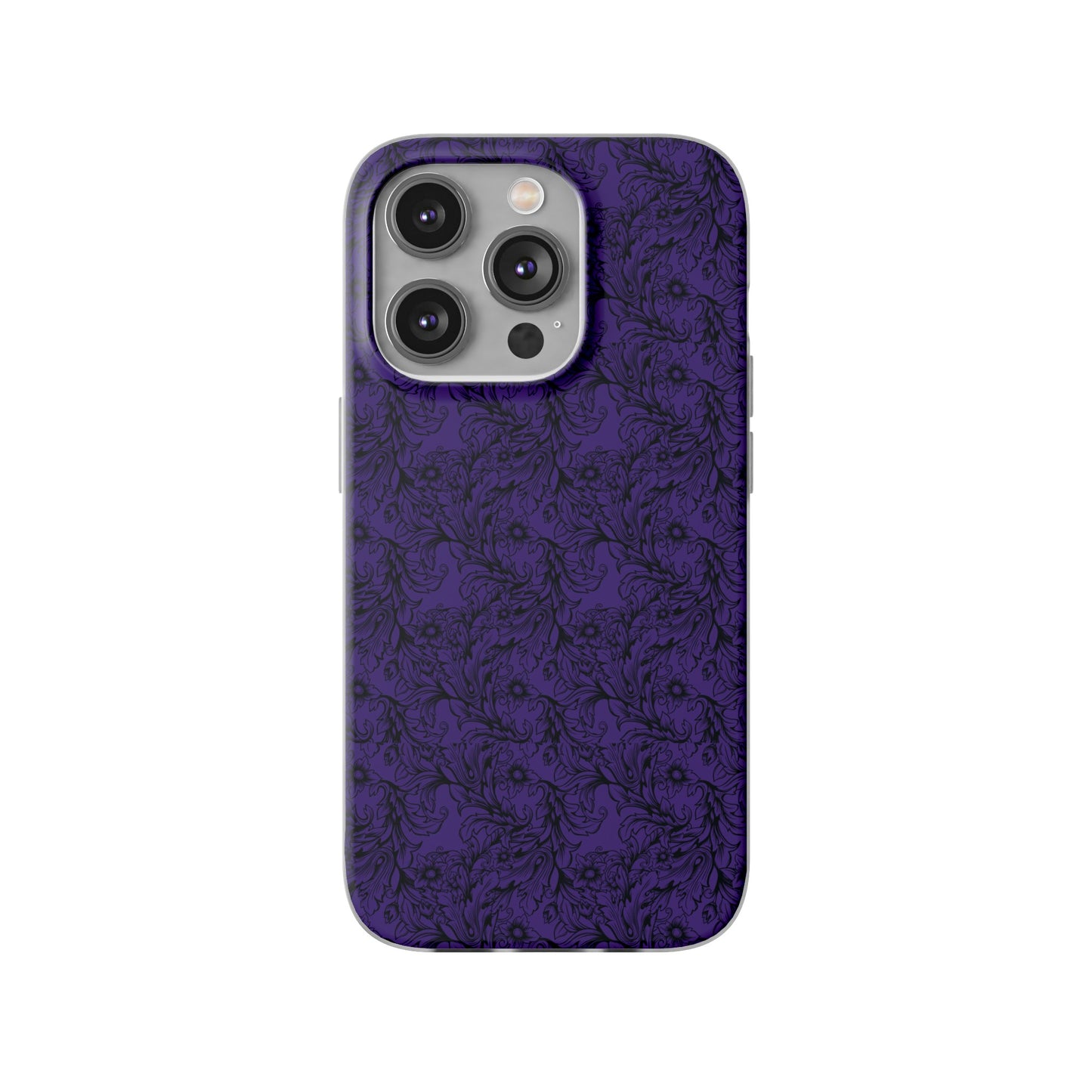 Family Portrait Purple Background Clear Flexi Cases by laurameghan