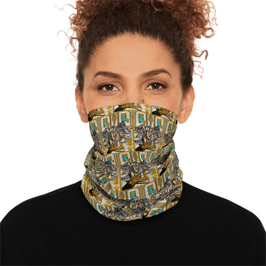 End of Time Single Art Winter Neck Gaiter With Drawstring