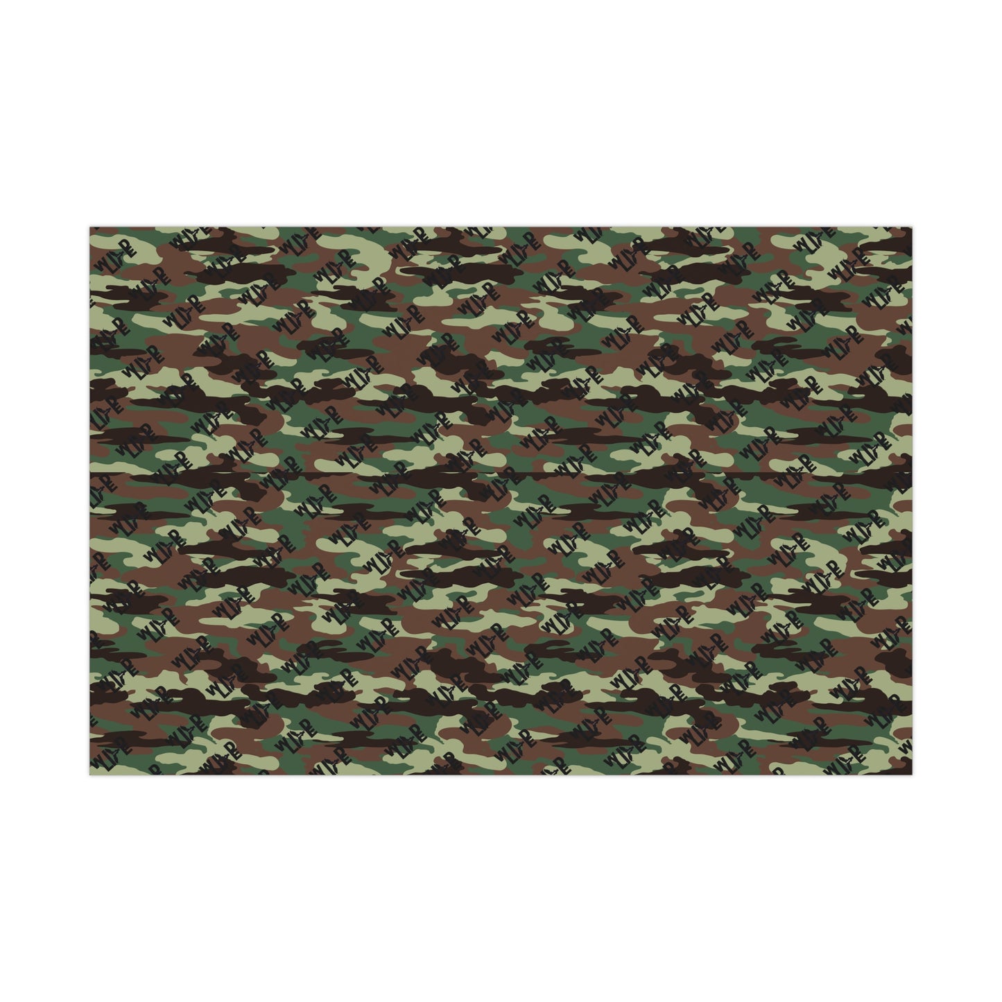 Florida Wildlife Green Camouflage Wrapping Paper by Crystalyn