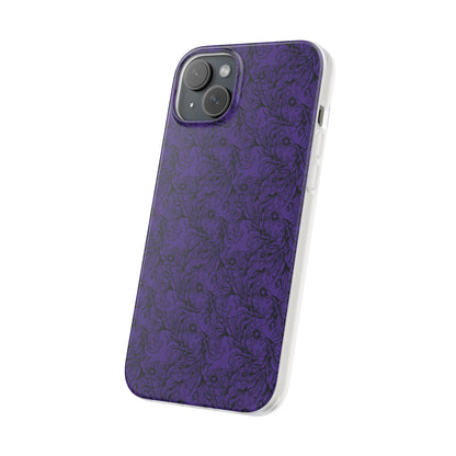 Family Portrait Purple Background Clear Flexi Cases by laurameghan