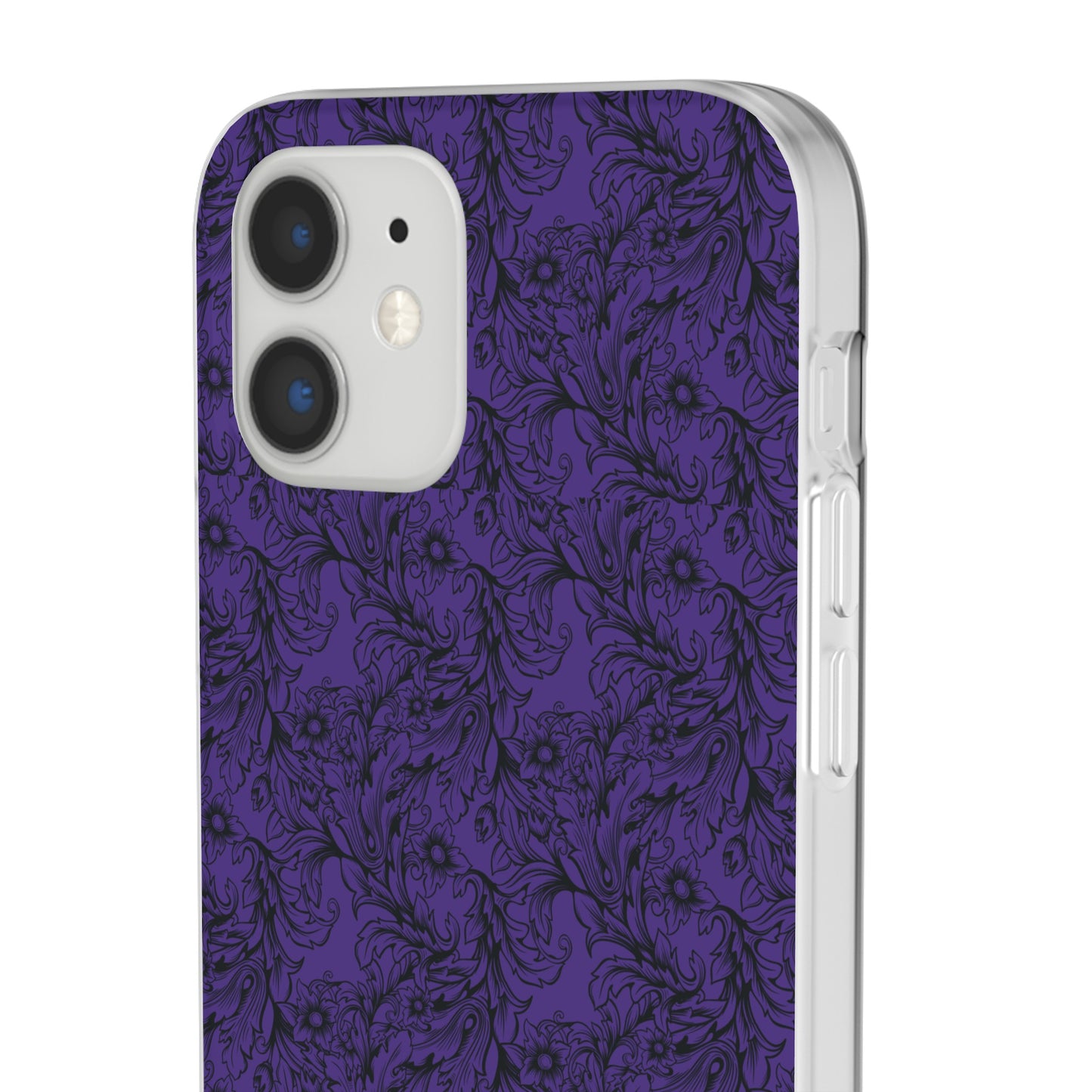 Family Portrait Purple Background Clear Flexi Cases by laurameghan