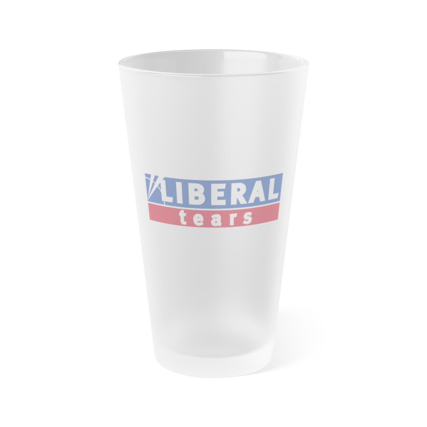 Liberal Tears Frosted Pint Glass, 16oz by Damion