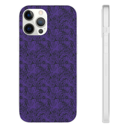 Family Portrait Purple Background Clear Flexi Cases by laurameghan