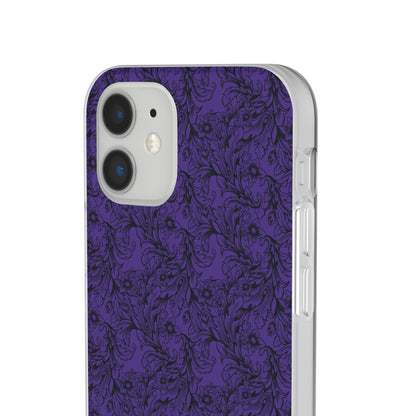 Family Portrait Purple Background Clear Flexi Cases by laurameghan