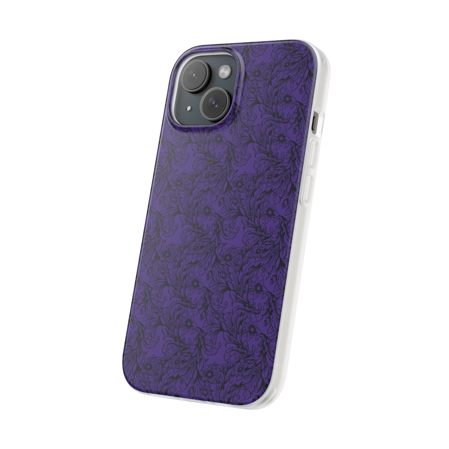 Family Portrait Purple Background Clear Flexi Cases by laurameghan