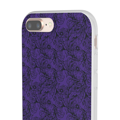 Family Portrait Purple Background Clear Flexi Cases by laurameghan