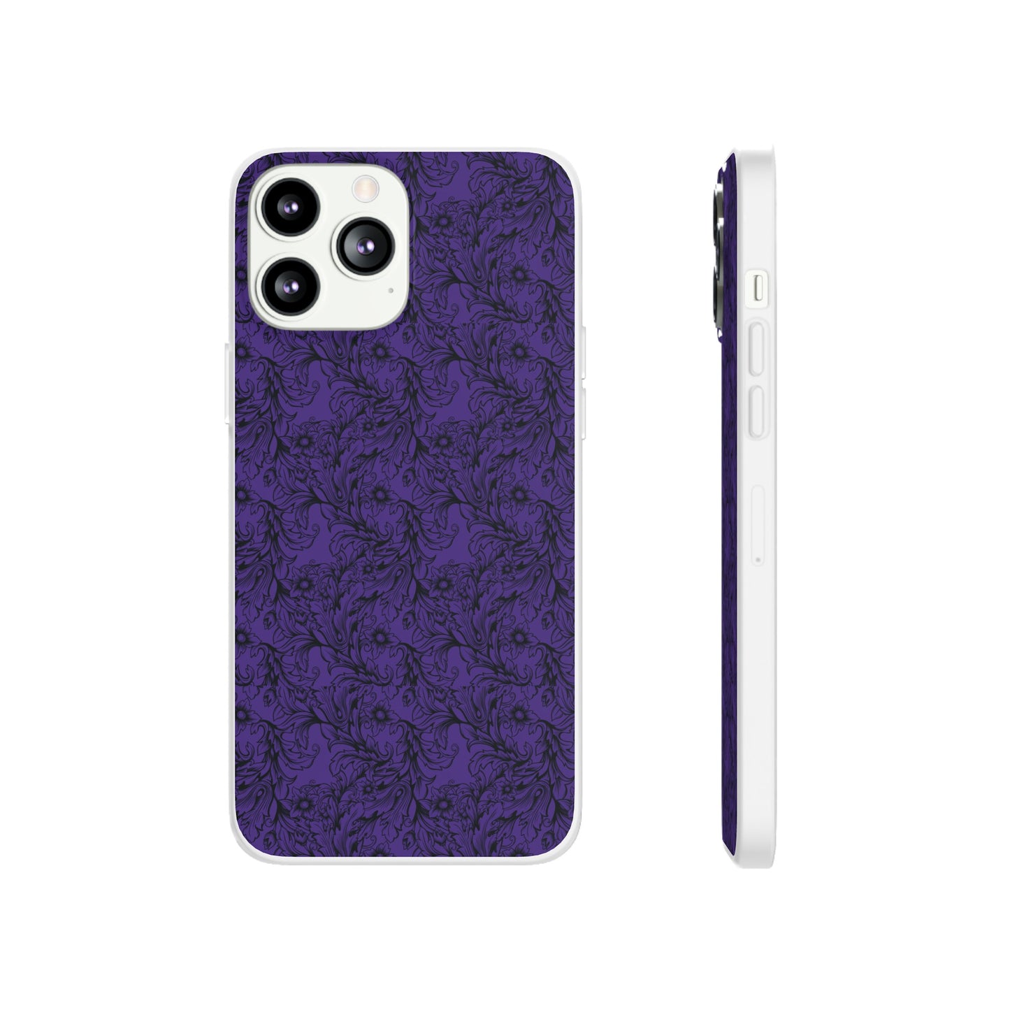 Family Portrait Purple Background Clear Flexi Cases by laurameghan