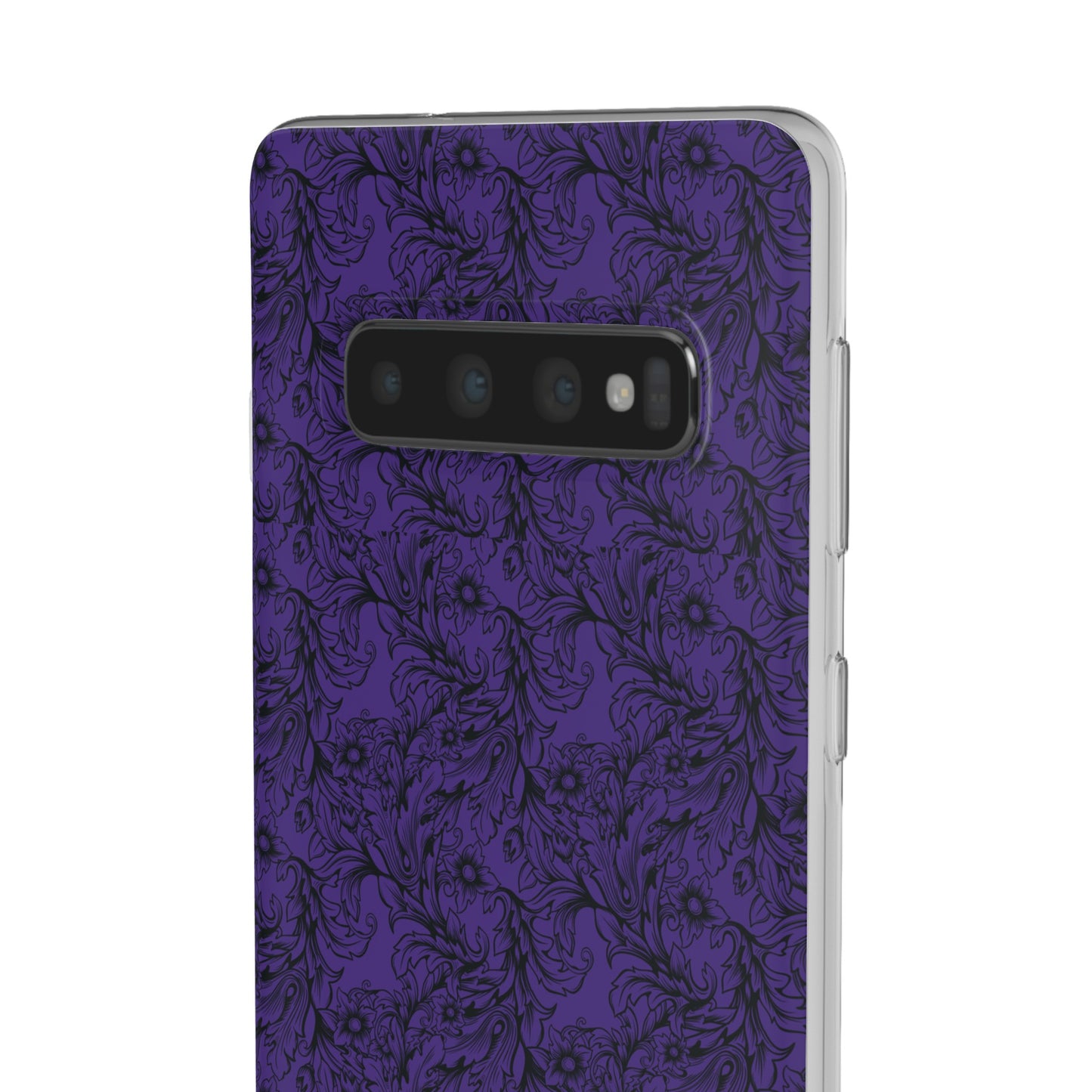 Family Portrait Purple Background Clear Flexi Cases by laurameghan