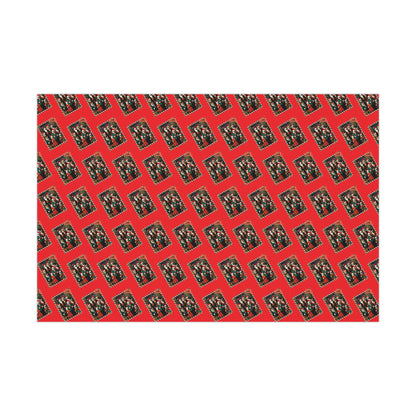 Happy Foxy Holiday Cards Wrapping Paper by laurameghan