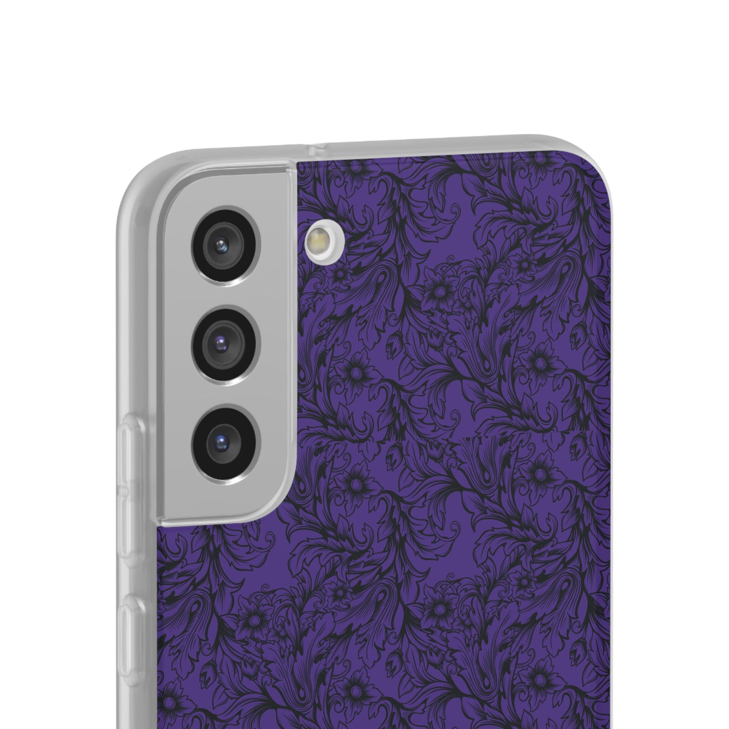 Family Portrait Purple Background Clear Flexi Cases by laurameghan