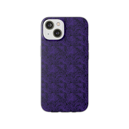 Family Portrait Purple Background Clear Flexi Cases by laurameghan