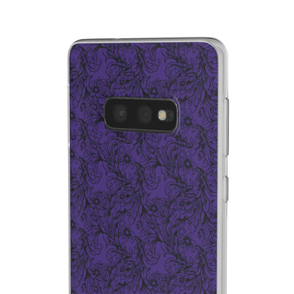 Family Portrait Purple Background Clear Flexi Cases by laurameghan