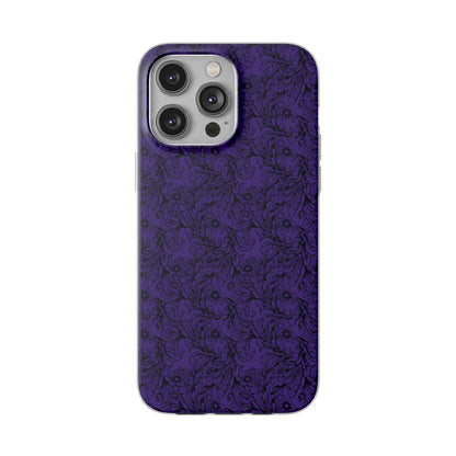 Family Portrait Purple Background Clear Flexi Cases by laurameghan