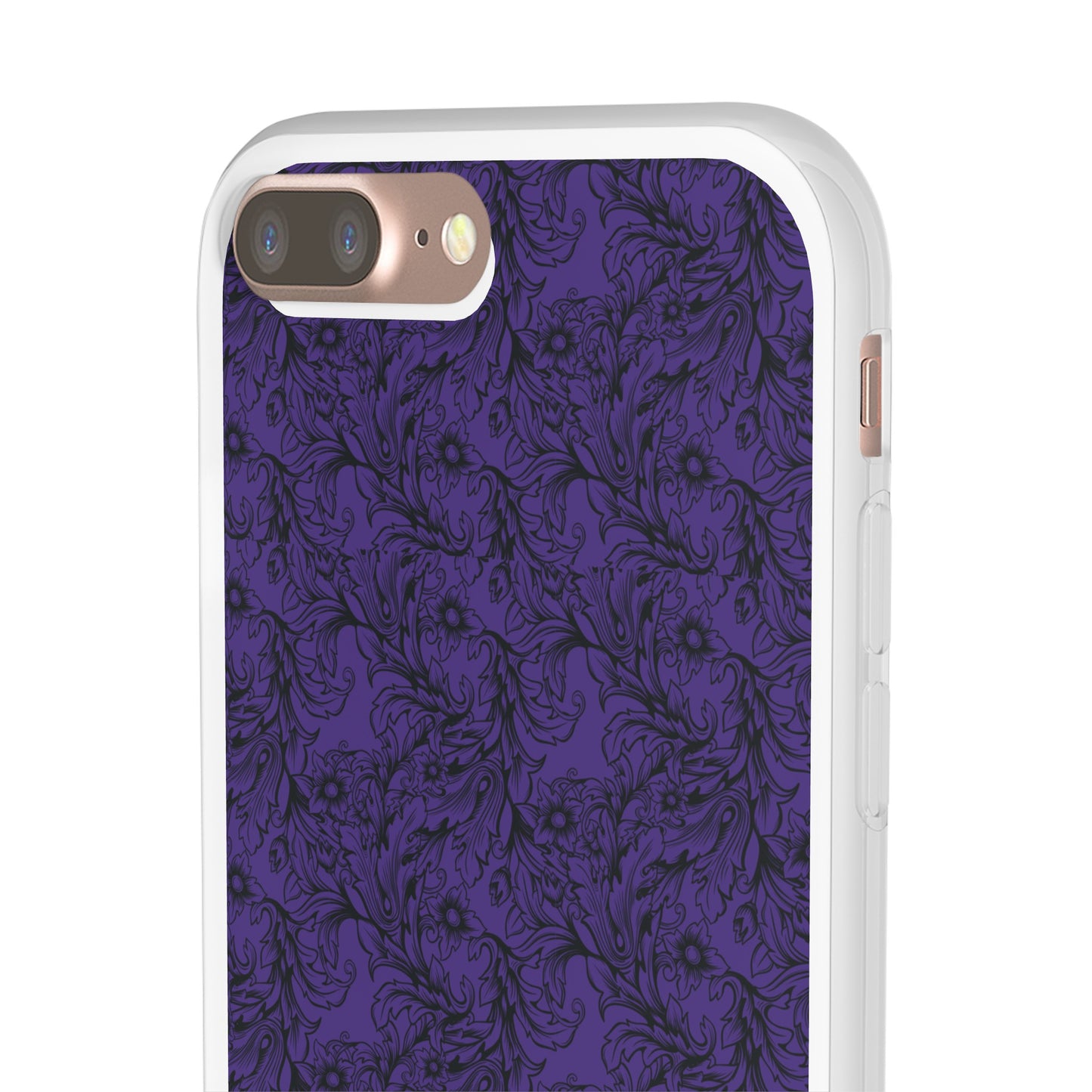 Family Portrait Purple Background Clear Flexi Cases by laurameghan