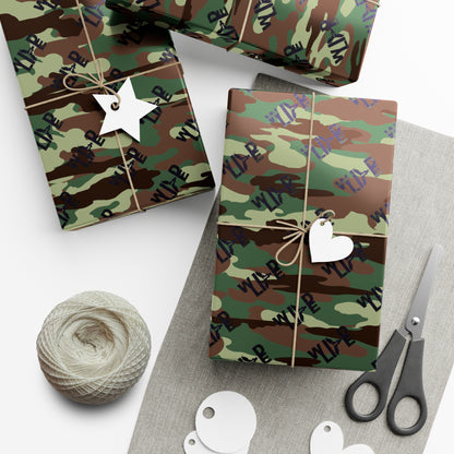 Florida Wildlife Green Camouflage Wrapping Paper by Crystalyn