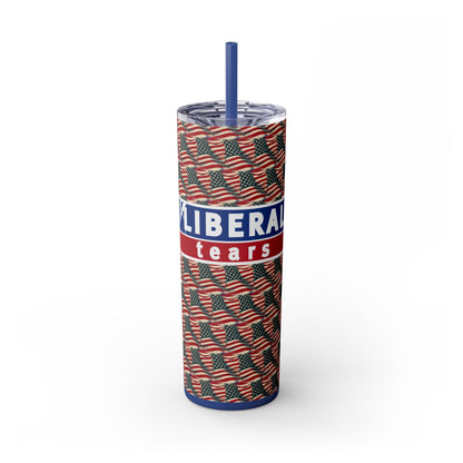 Liberal Tears Skinny Tumbler with Straw, 20oz Damion