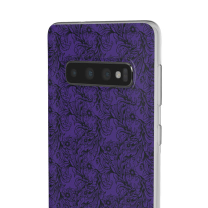 Family Portrait Purple Background Clear Flexi Cases by laurameghan