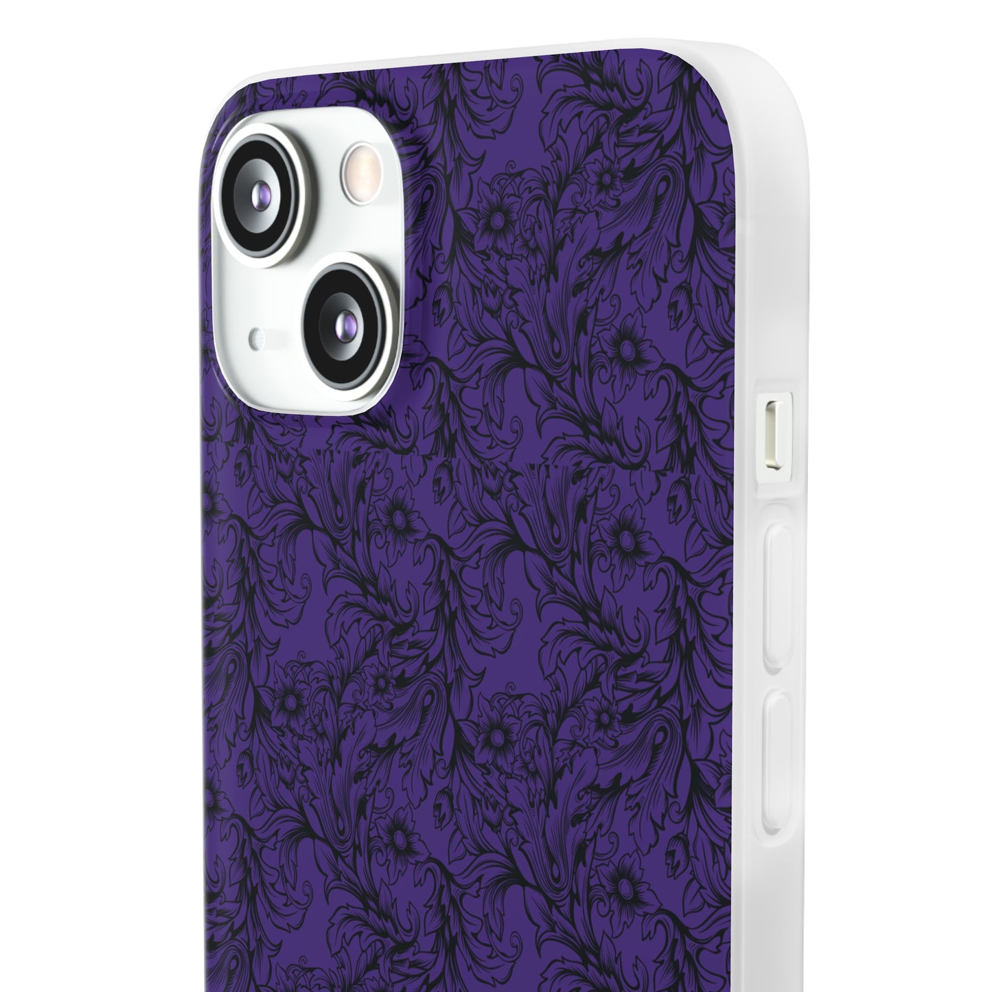 Family Portrait Purple Background Clear Flexi Cases by laurameghan