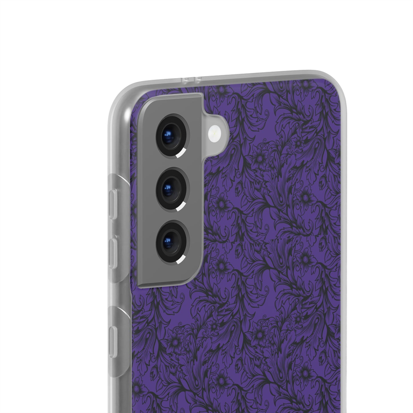 Family Portrait Purple Background Clear Flexi Cases by laurameghan