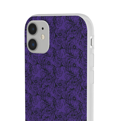 Family Portrait Purple Background Clear Flexi Cases by laurameghan