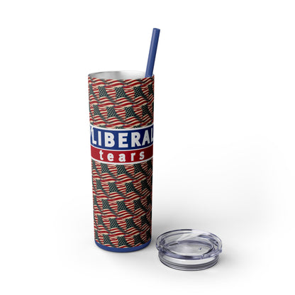 Liberal Tears Skinny Tumbler with Straw, 20oz Damion