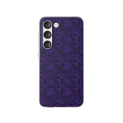 Family Portrait Purple Background Clear Flexi Cases by laurameghan