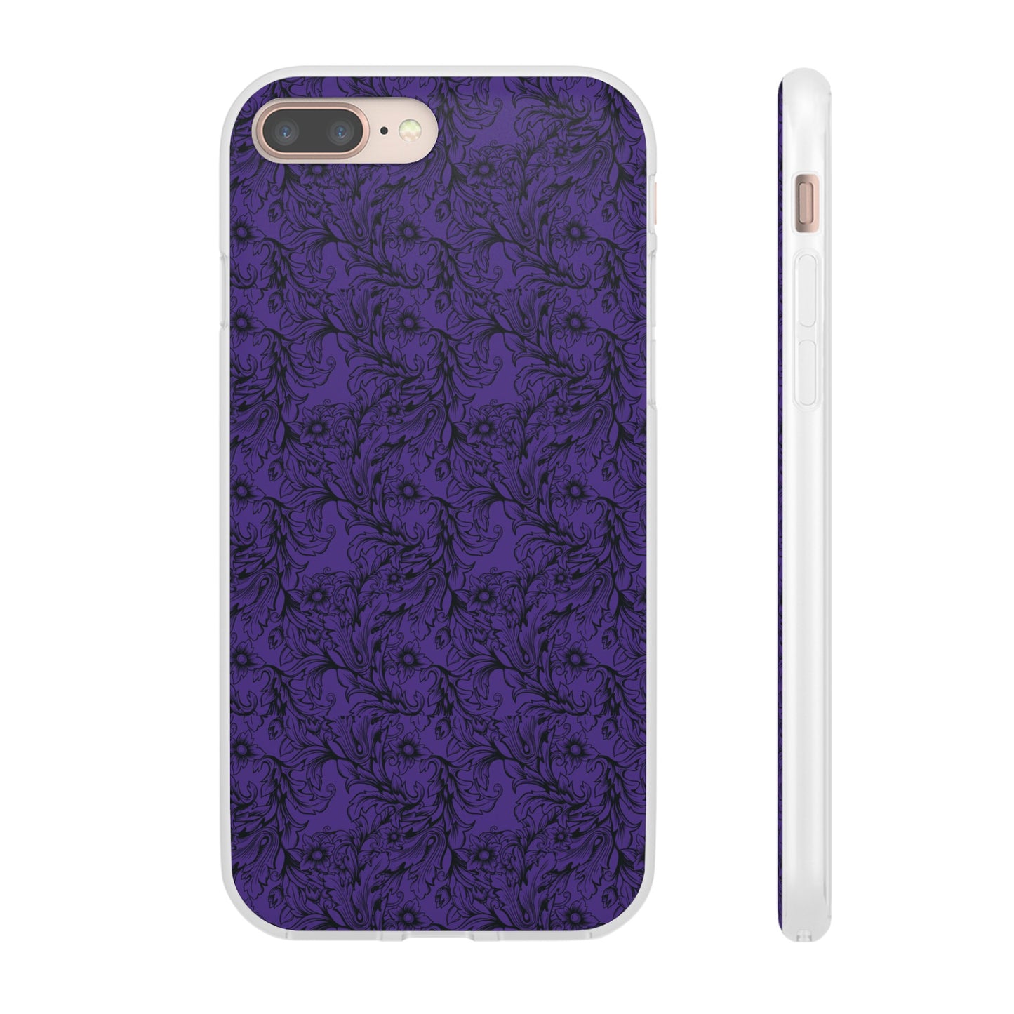 Family Portrait Purple Background Clear Flexi Cases by laurameghan