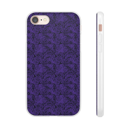 Family Portrait Purple Background Clear Flexi Cases by laurameghan