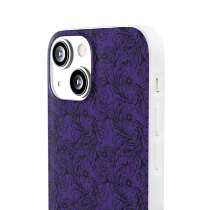 Family Portrait Purple Background Clear Flexi Cases by laurameghan