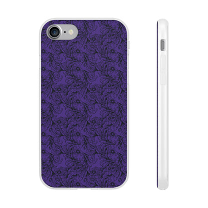 Family Portrait Purple Background Clear Flexi Cases by laurameghan