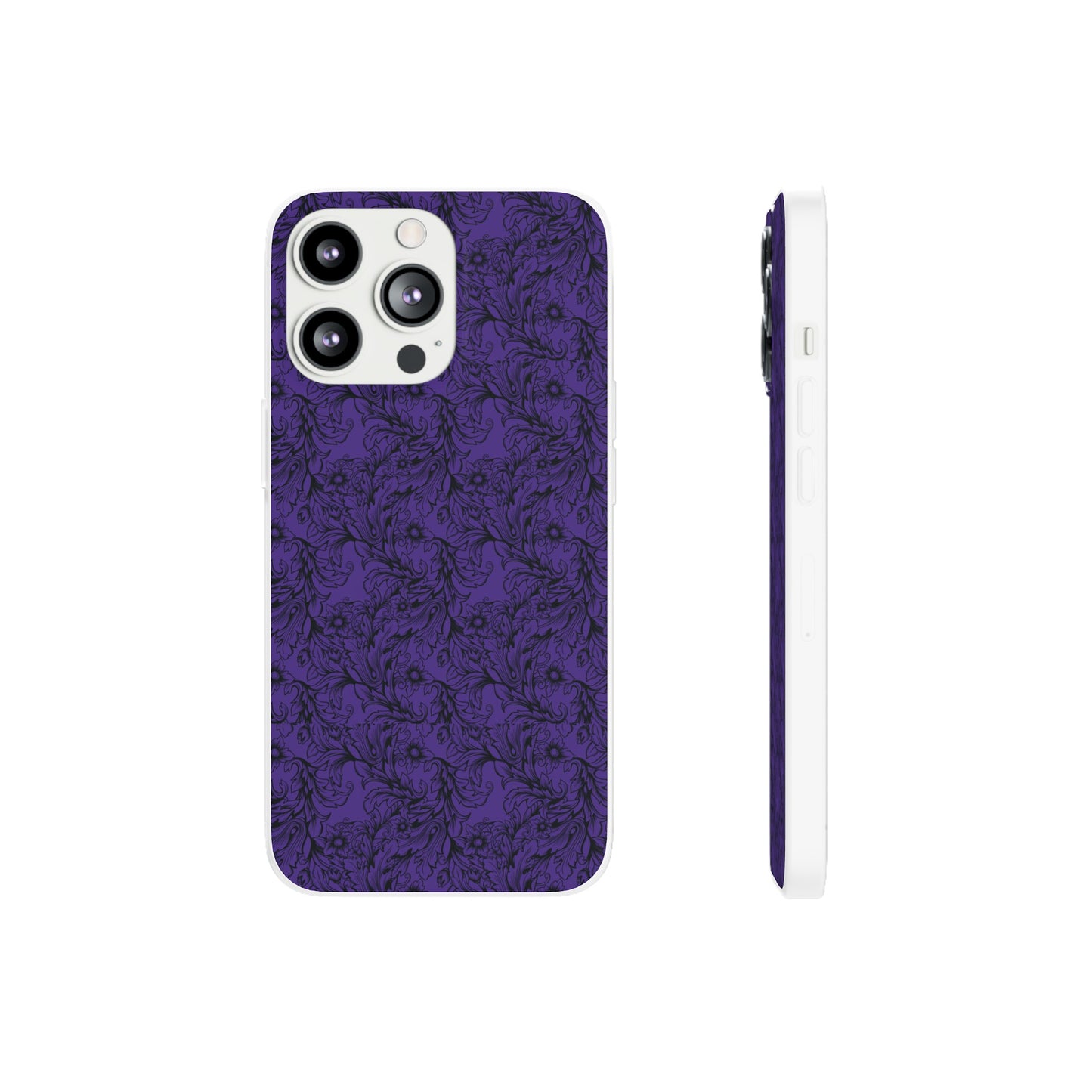 Family Portrait Purple Background Clear Flexi Cases by laurameghan