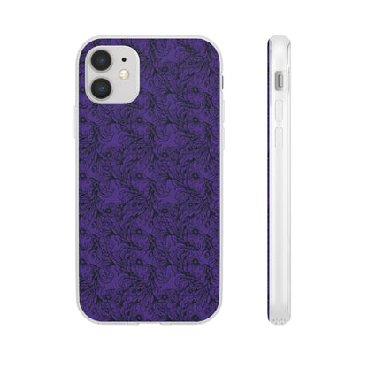 Family Portrait Purple Background Clear Flexi Cases by laurameghan