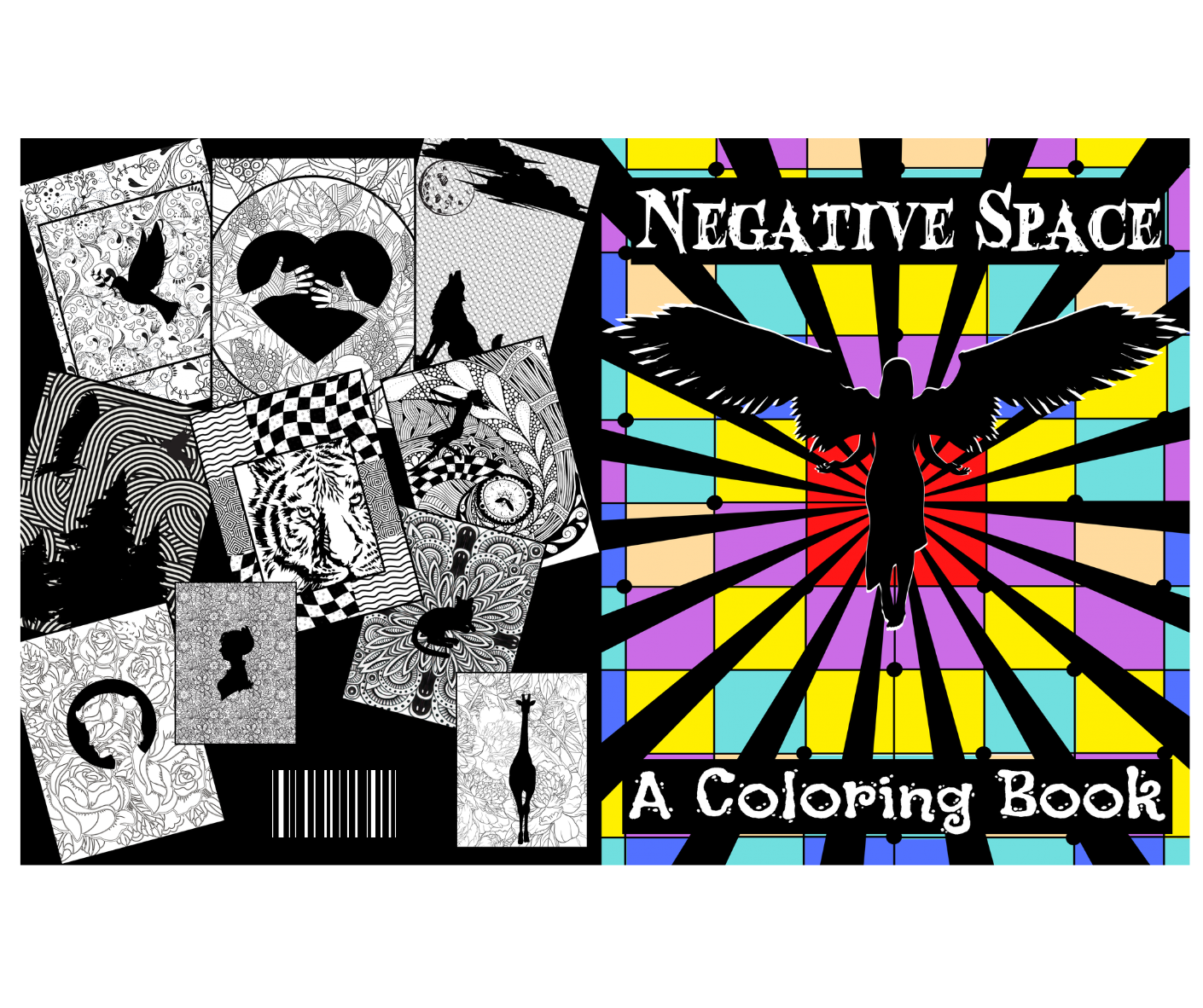 Negative Space: A Downloadable Coloring Book by laurameghan