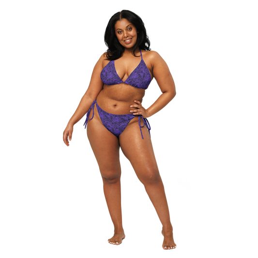 Floral Victorian in Purple string bikini by laurameghan