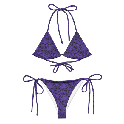 Floral Victorian in Purple string bikini by laurameghan