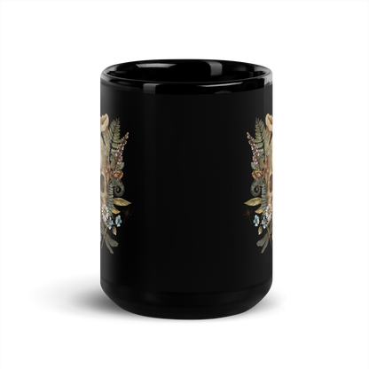 Vintage Victorian Black Glossy Mug by laurameghan