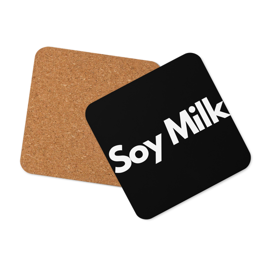 Soy Milk in White Cork-back coaster by Damion