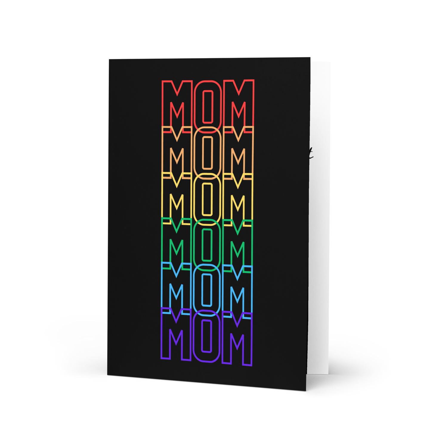 LGBTQ Rainbow Mom Mother's Day Greeting card by laurameghan