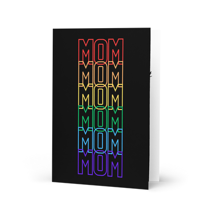 LGBTQ Rainbow Mom Mother's Day Greeting card by laurameghan