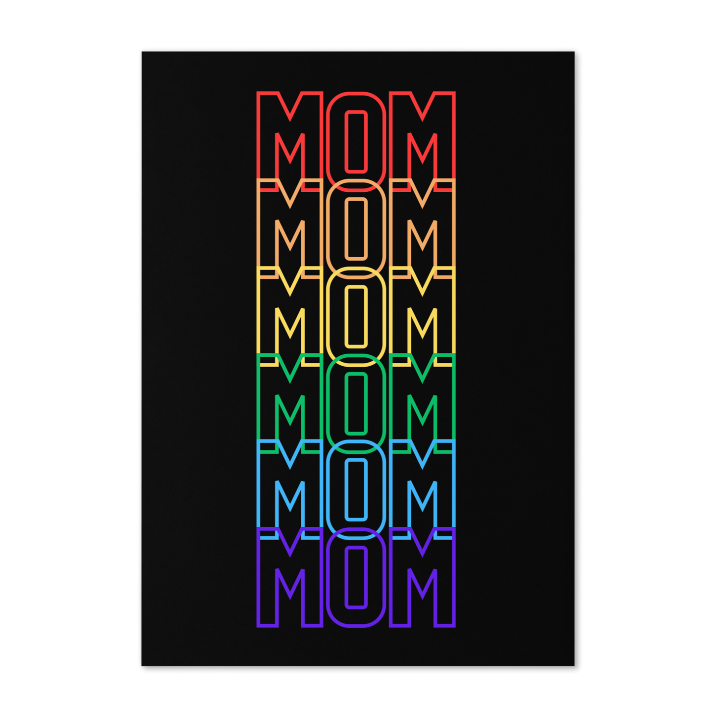 LGBTQ Rainbow Mom Mother's Day Greeting card by laurameghan